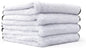 (4-Pack)  16 In. X 16 In. Everest 550 White Super-Plush Professional Korean 70/30 Microfiber Detailing Towels (16X16 550Gsm)