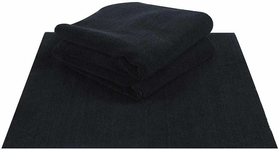 MIC_805_3 Monster Edgeless Microfiber Towel, Black (16 In. X 16 In.) (Pack of 3)