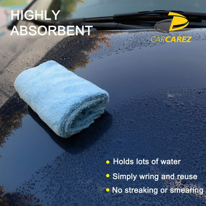 Microfiber Car Wash Drying Towels Professional Grade Premium Microfiber Towels for Car Wash Drying Blue 450GSM 16 In.X 16 In. Pack of 6