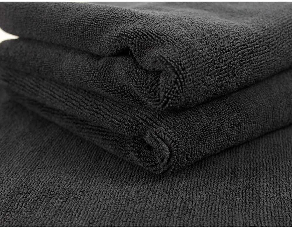 MIC_805_3 Monster Edgeless Microfiber Towel, Black (16 In. X 16 In.) (Pack of 3)