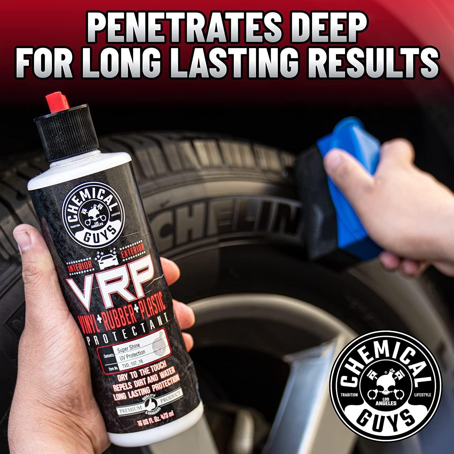 TVD_107_1603 VRP Vinyl, Rubber and Plastic Non-Greasy Dry-To-The-Touch Long Lasting Super Shine Dressing for Tires, Trim and More, Safe for Cars, Trucks, Suvs, Rvs & More (3 X 473 Ml)