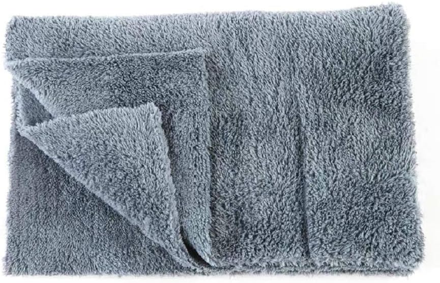 Edgeless Microfiber Towel Car Drying Wash Buffing 6Pack 16"X16" Ultra Plush 450Gsm Detailing Cloth (Gray)