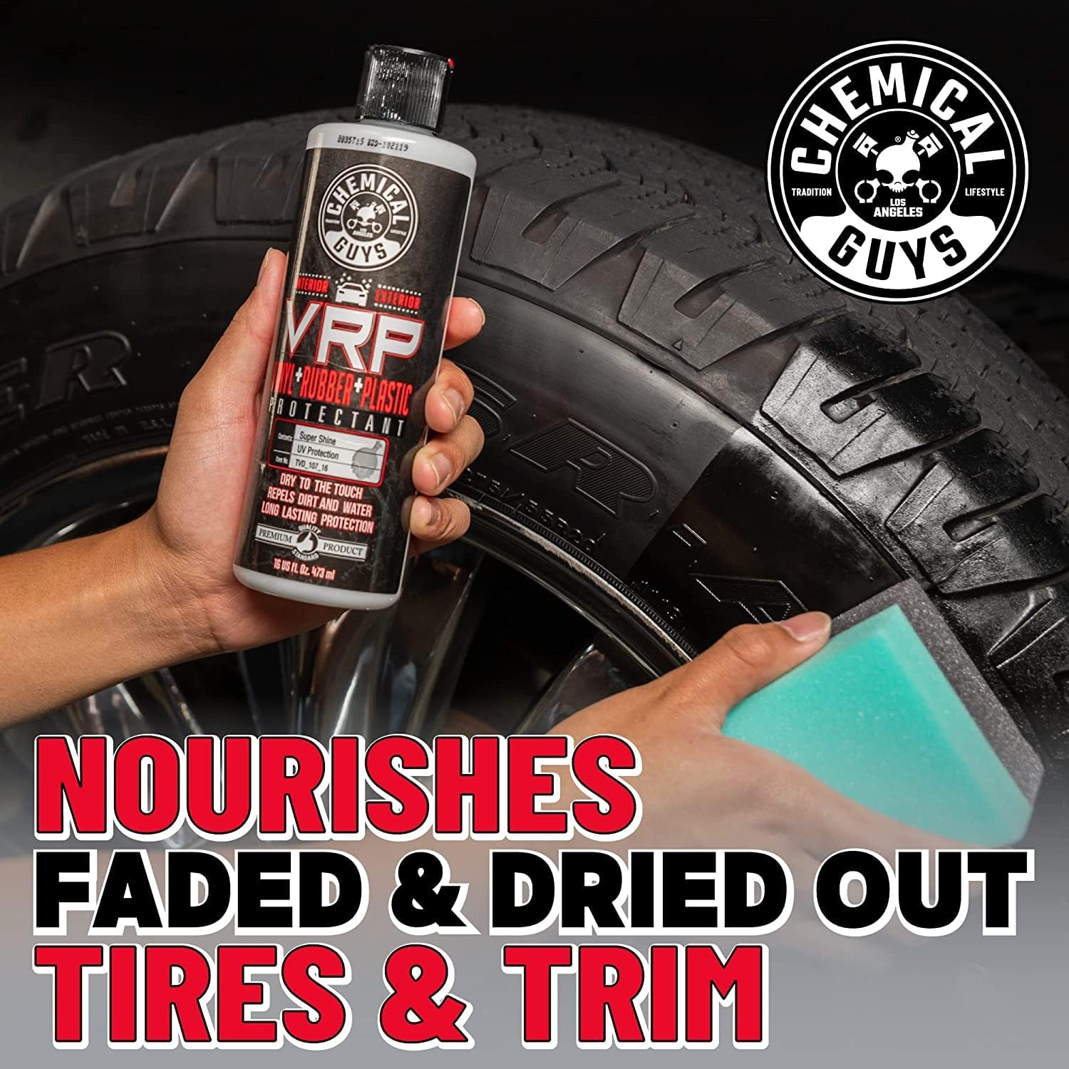 TVD_107_1603 VRP Vinyl, Rubber and Plastic Non-Greasy Dry-To-The-Touch Long Lasting Super Shine Dressing for Tires, Trim and More, Safe for Cars, Trucks, Suvs, Rvs & More (3 X 473 Ml)