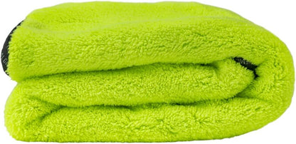 MIC530 Speed Woolly Mammoth Ultimate Super Plush Car Drying Towel, for Cars, Trucks, Suvs, Pets, Messes & More, Neon Green (25" X 30"), Large