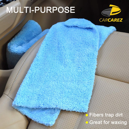 Microfiber Car Wash Drying Towels Professional Grade Premium Microfiber Towels for Car Wash Drying Blue 450GSM 16 In.X 16 In. Pack of 6