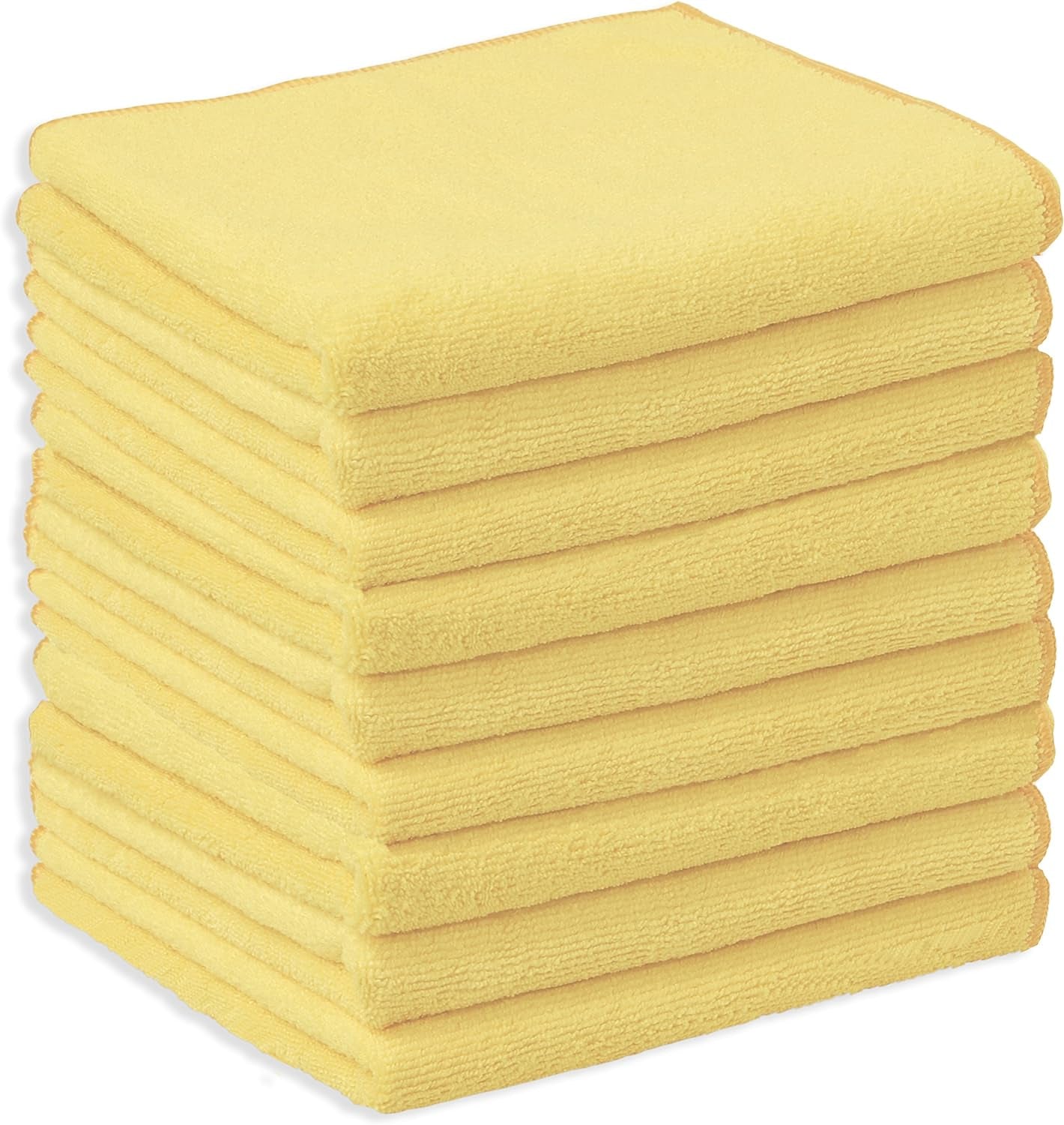 Thick Large Microfiber Cloth 9 Value Pack Yellow