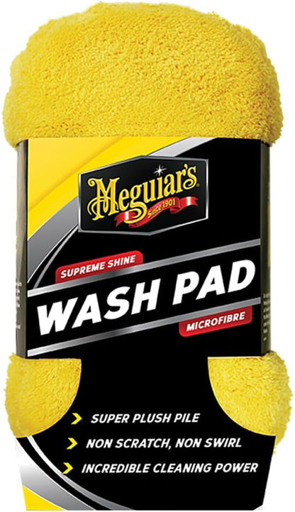 Microfibre Wash Pad - Supreme Shine Wash Pad - with a High Foaming Action - Microfibre Cleaning Mitts for Cars and Other Vehicles - Washing Mitts for Auto Detailing - 1 Unit